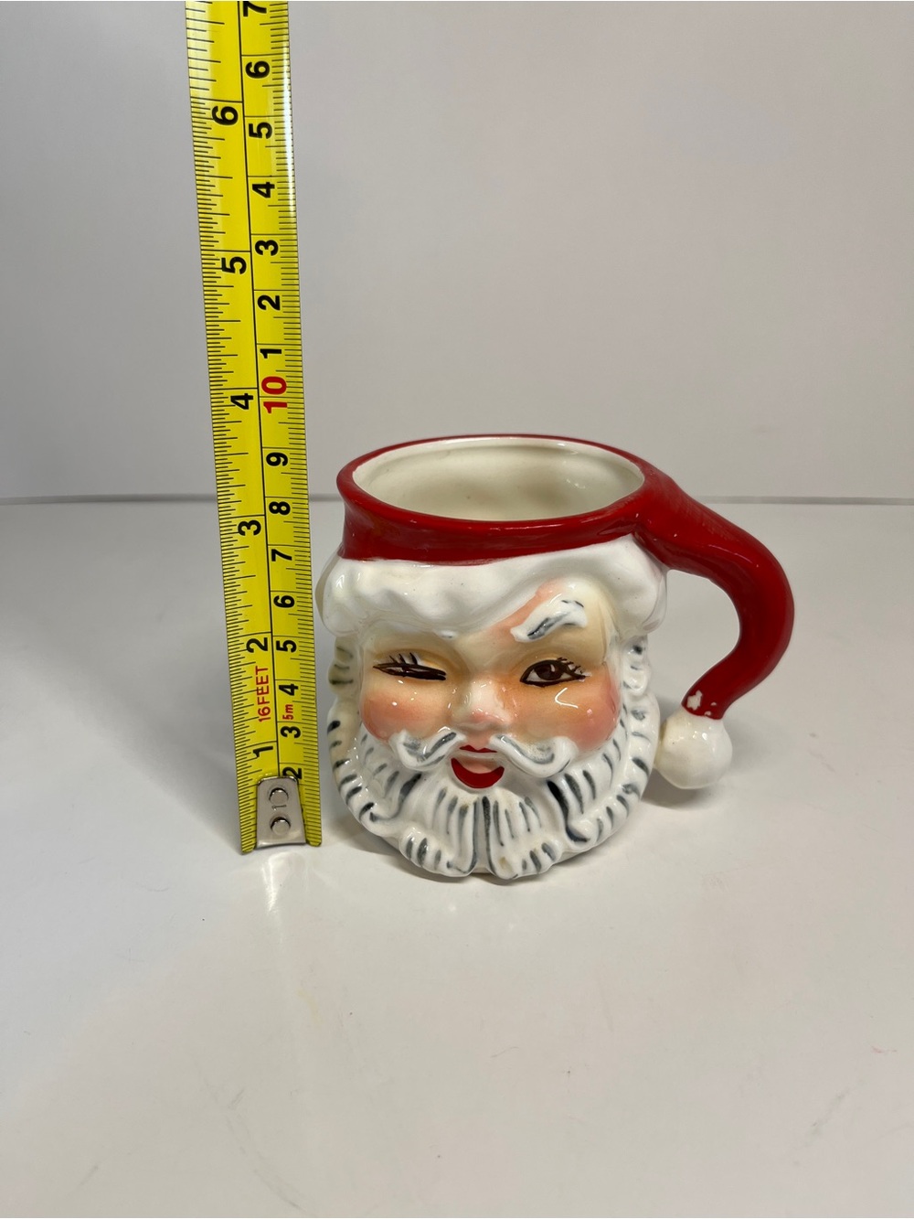 Vintage Napco Winking Santa Clause Mug Christmas Holiday MCM 1950s Kitschy Japan - Picture 2 of 11